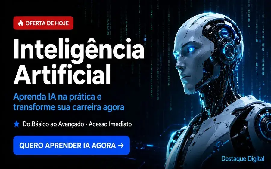 Banner de anúncio Hotmart — oferta de curso